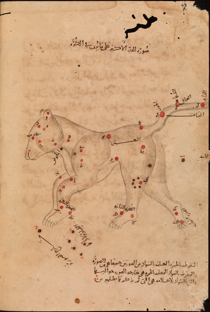 Al-Sufi's drawing of the constellation Ursa Major from his Book of Fixed Stars